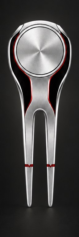 Latest front view of The Mark I in Black, Red and Silver